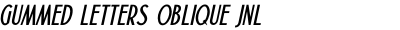 Gummed Letters Oblique JNL